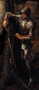 Millais,
                      The Knight errant (dtail)